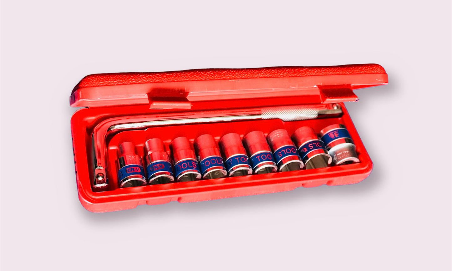 🔧 10-Piece Socket Set – Durable, Versatile & Built for Precision